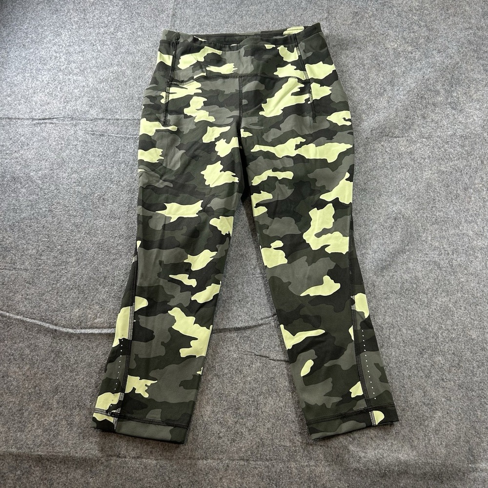 Lululemon Leggings Size 6 Swift Speed Cropped Heritage 365 Camo Crispin Green